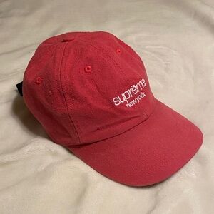 Supreme Scarlet Cap with Embroidered Logo